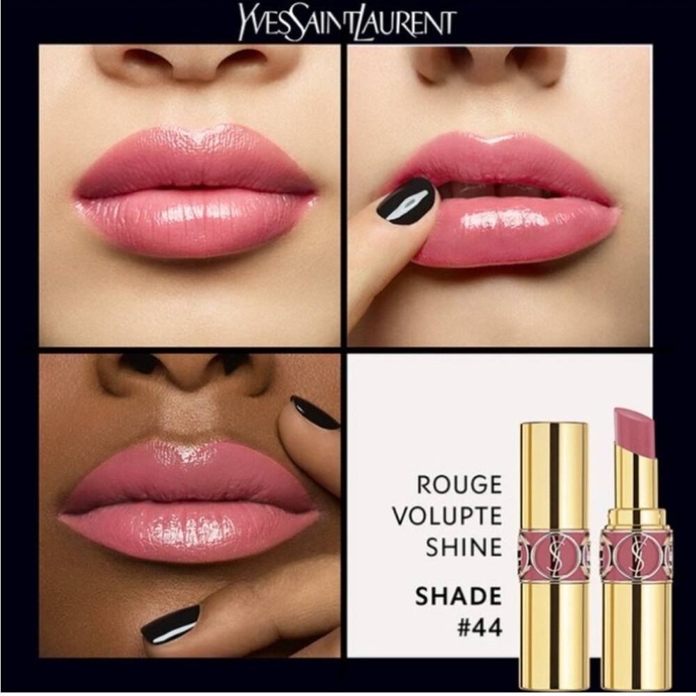 Yves Saint Laurent Rouge Volupté Shine Lipstick in Shade N44 Nude Lavalliere - Picture 2 of 3